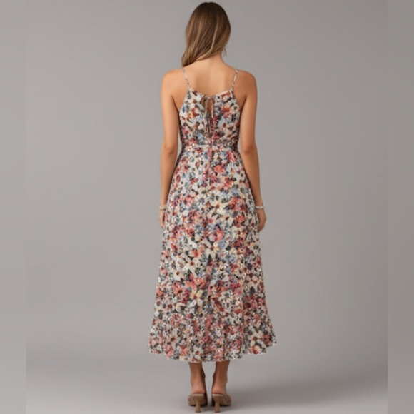 Floral Print Belted Wrap Hem Cami Dress - Picture 4 of 8